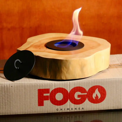 Chimenea en tronco de madera natural Flamora®